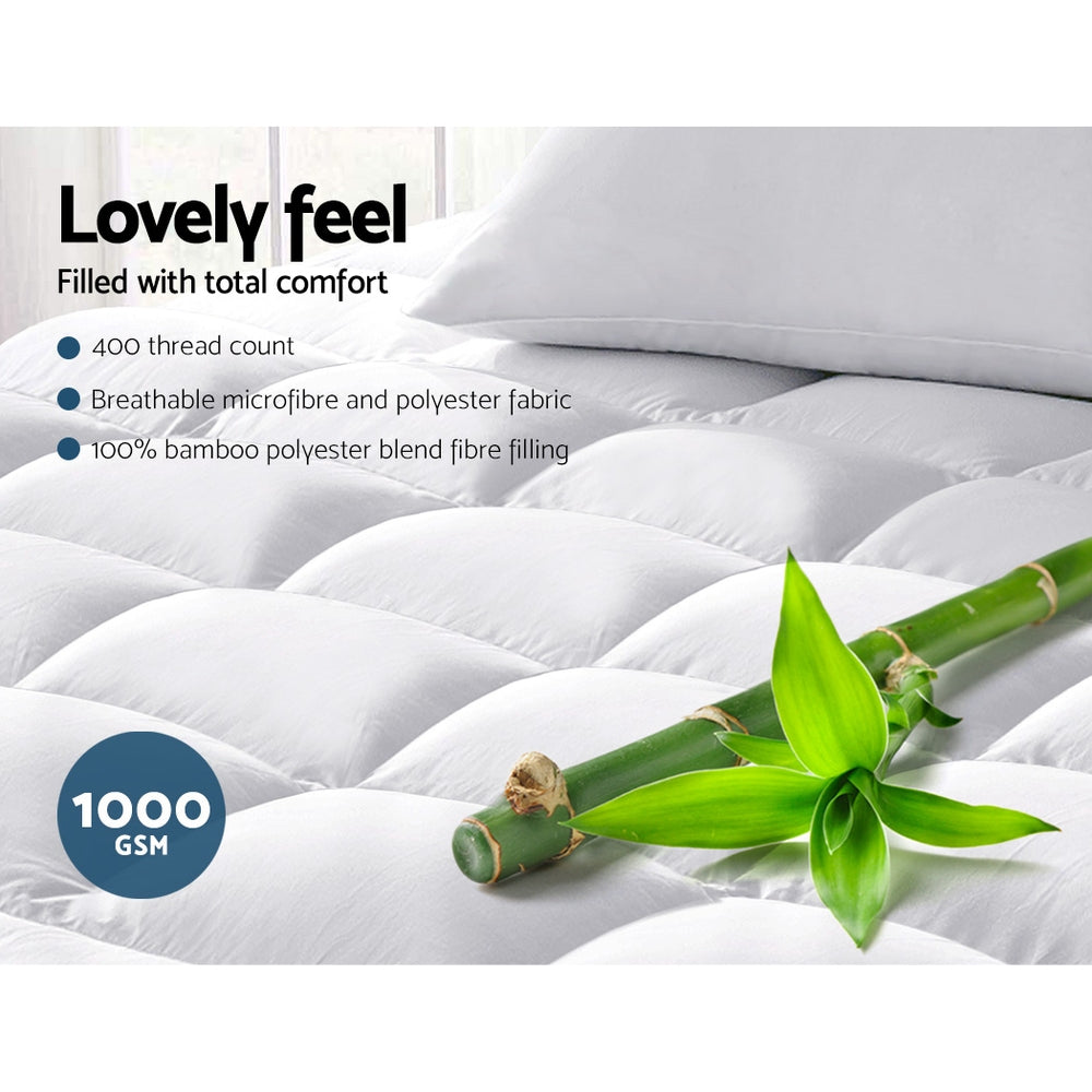 Giselle Bedding Mattress Topper Pillowtop Bamboo King - Image 3