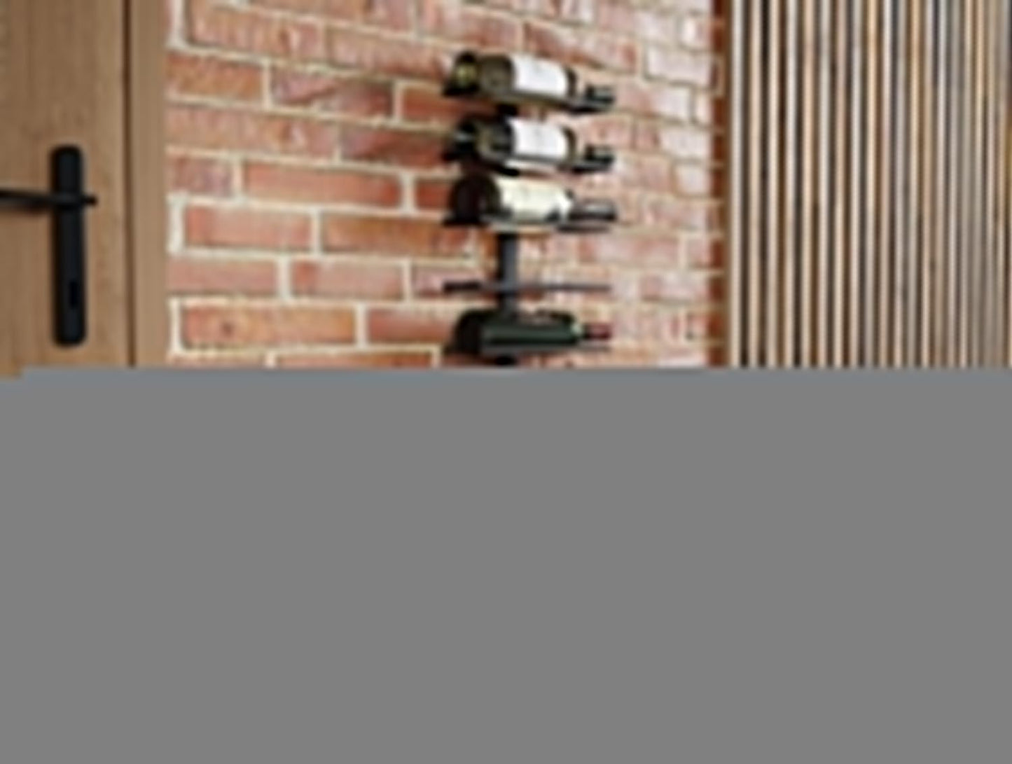 Metal Wall Mount Wine Rack for Wine Bottles, Liquor, Champagne (Holds 10 Bottles)