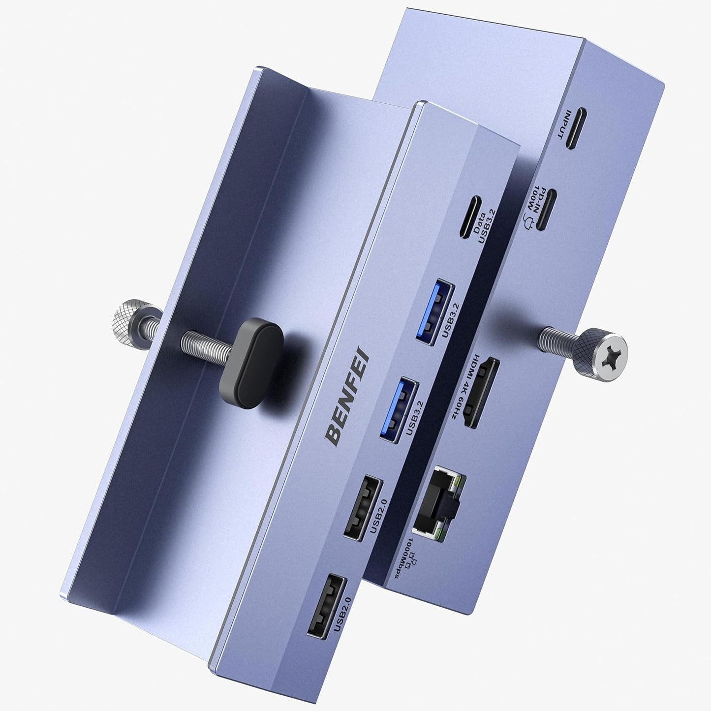 USB hub with multiple ports on a white background