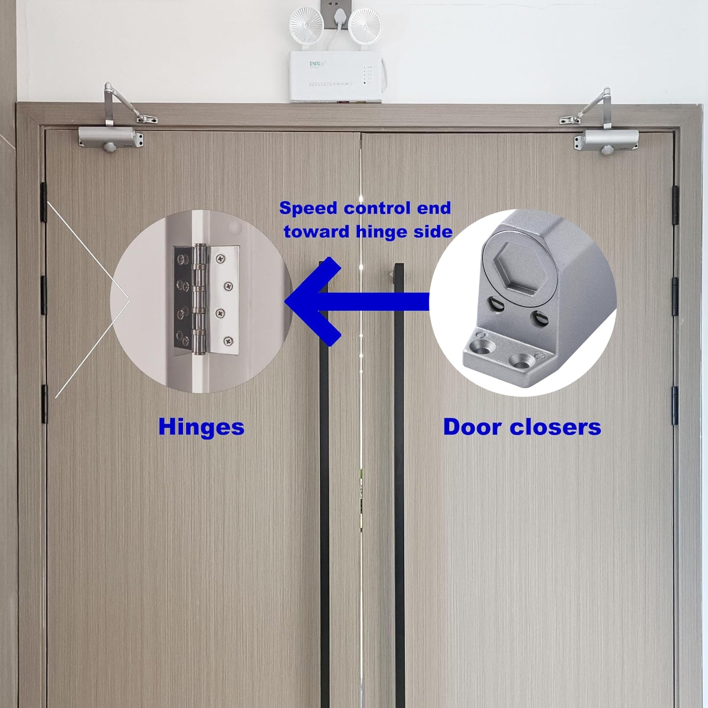 Auto Commercial Door Closers Hydraulic Door Closer for Home Commercial Door 25-45kg