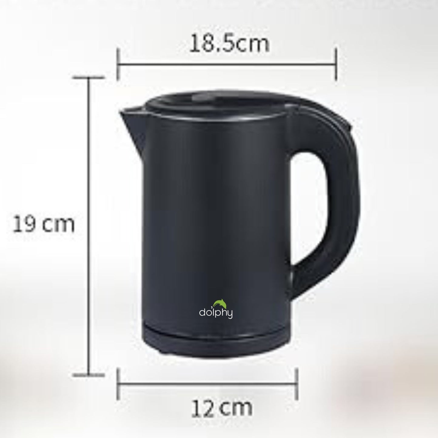 0.8L Stainless Steel Electric Kettle Black - Oz Online Deals Appliances > Kitchen Appliances > Kettles (Image 3)