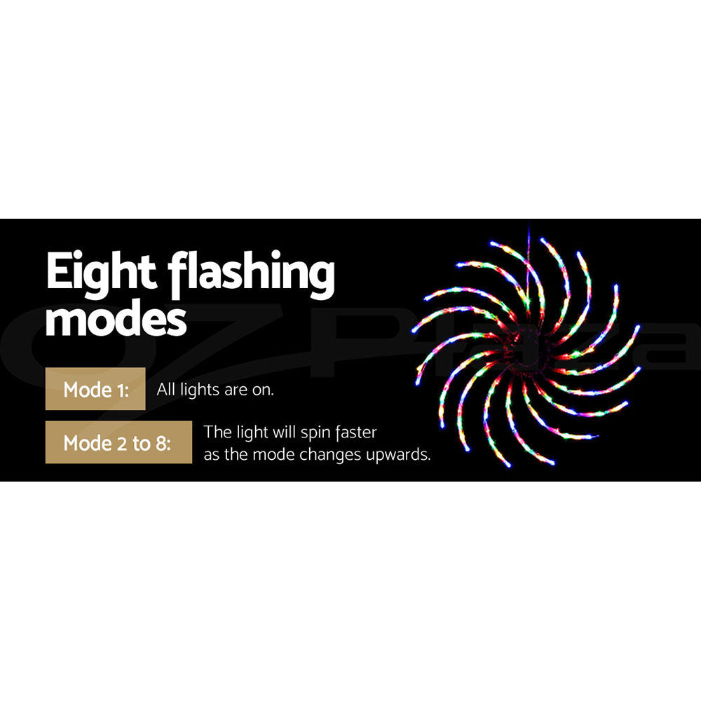 0.5M Christmas Lights 128 LED Spin Motif Light Decorations Jingle Jollys - Oz Online Deals Occasions > Christmas > Outdoor De