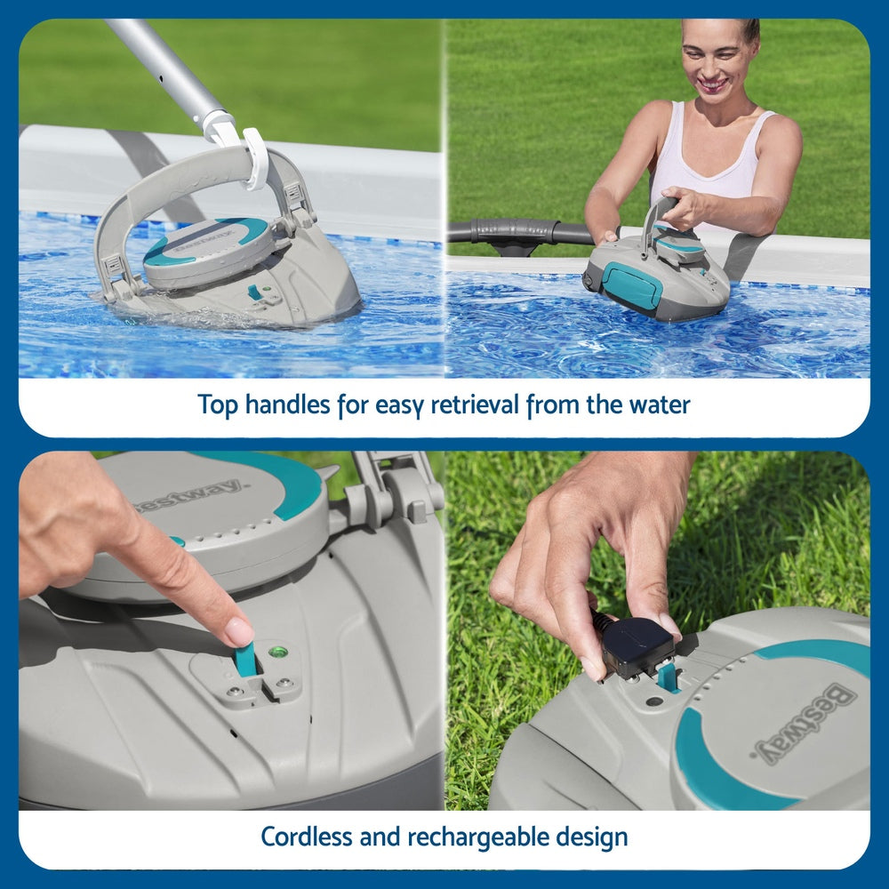 Bestway Robotic Pool Cleaner Cordless Automatic Robot Clean Swimming Pools Floor - Image 6
