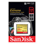 SanDisk Extreme CompactFlash card packaging with camera and card displayed