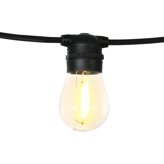 17m Solar Festoon Lights Outdoor LED String Light Christmas Party Garden Decor - Image 1
