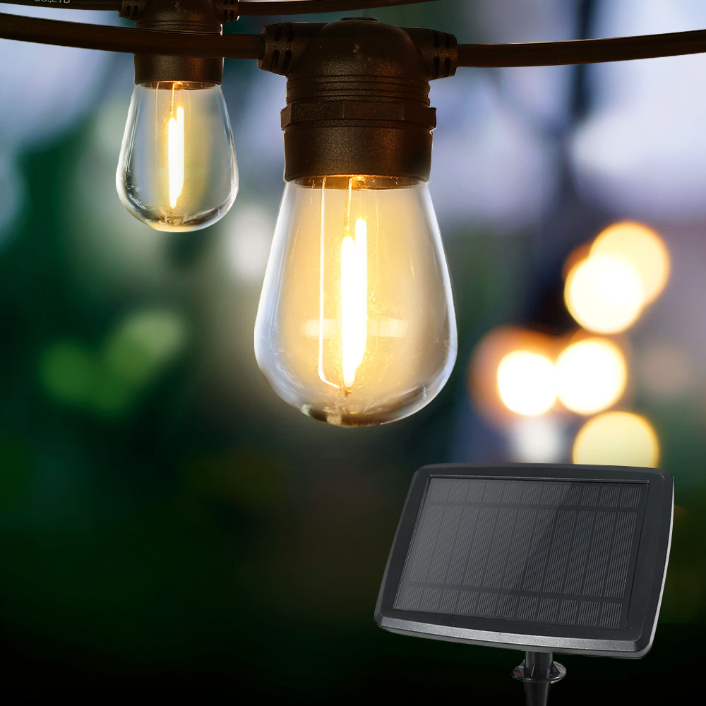 17m Solar Festoon Lights Outdoor LED String Light Christmas Party Garden Decor - Image 7