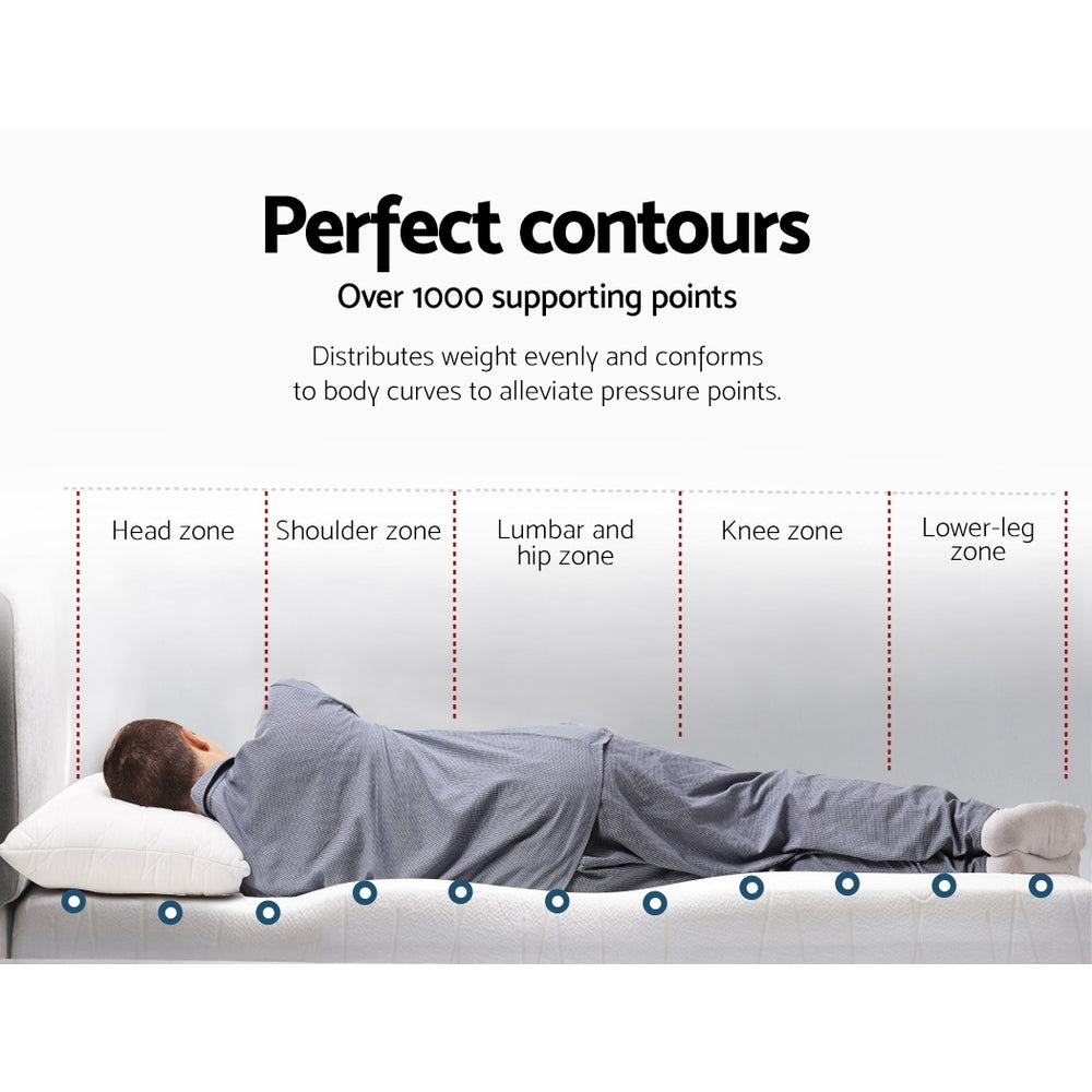 Giselle Bedding Memory Foam Mattress Topper Cool Gel 8cm Single - Image 3