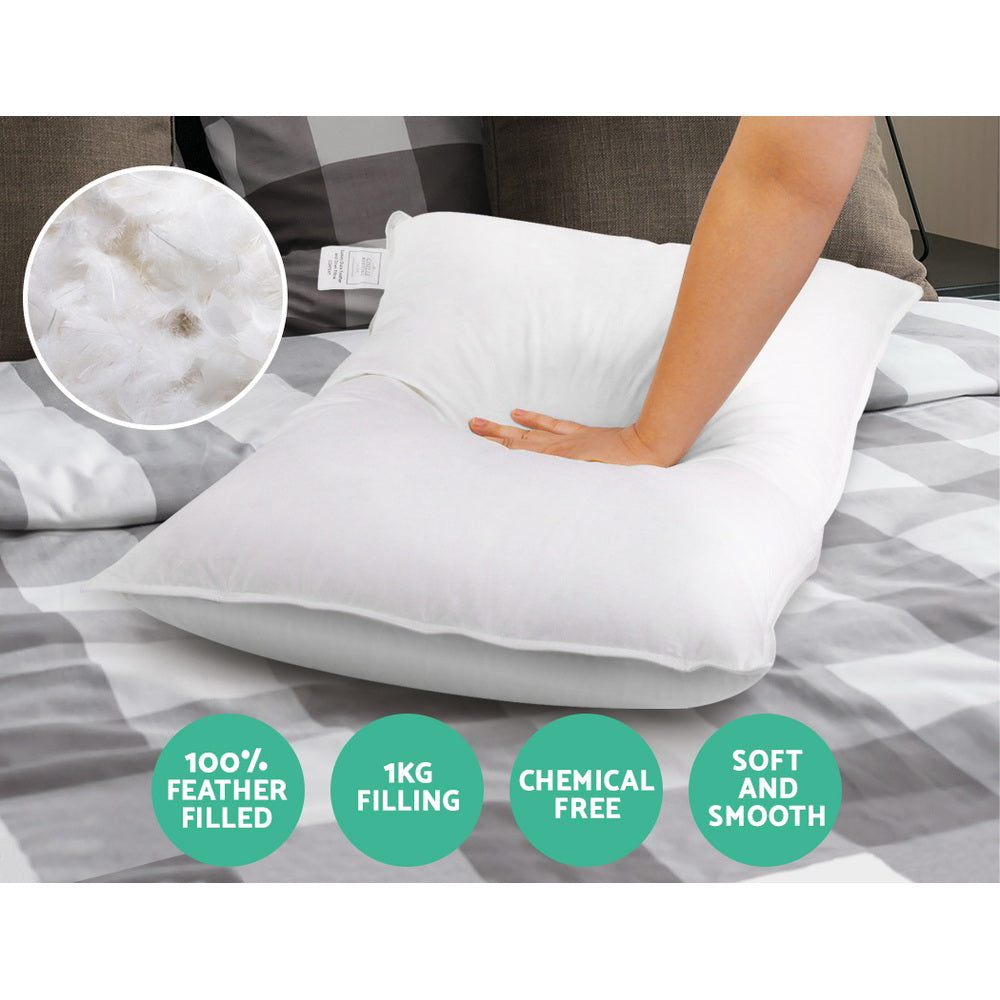 Giselle Bedding Goose Feather Down Pillow Twin Pack - Image 3