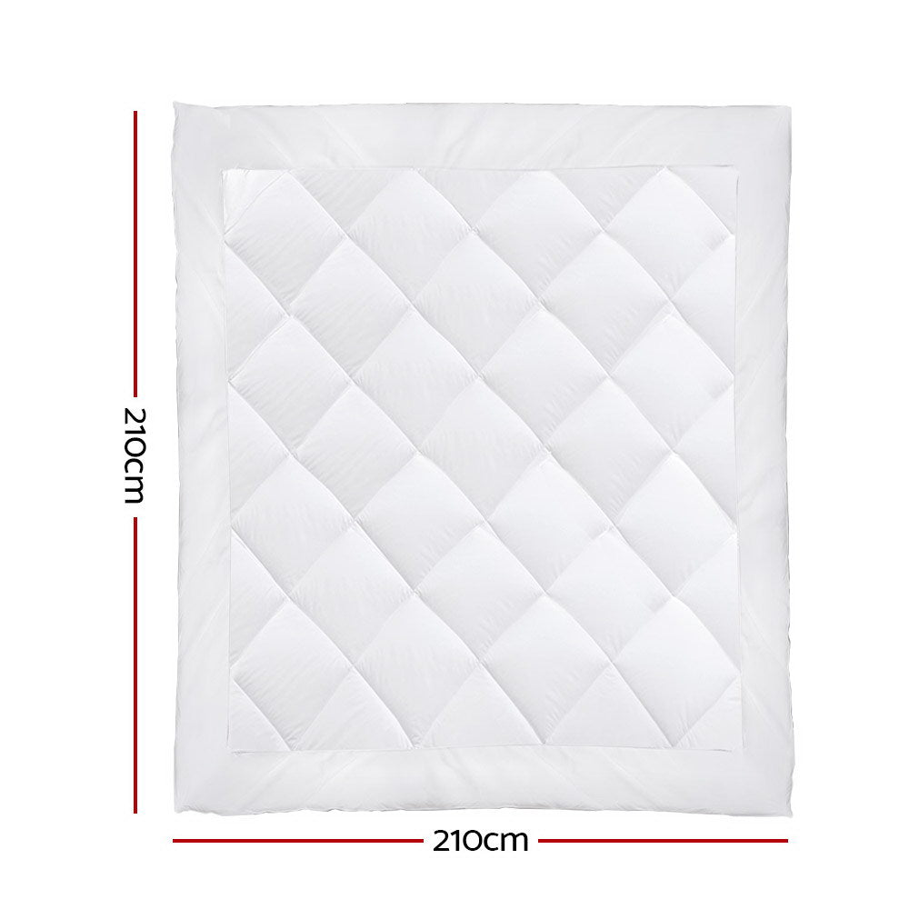 Giselle Bedding 400GSM Microfibre Bamboo Quilt Queen - Image 2
