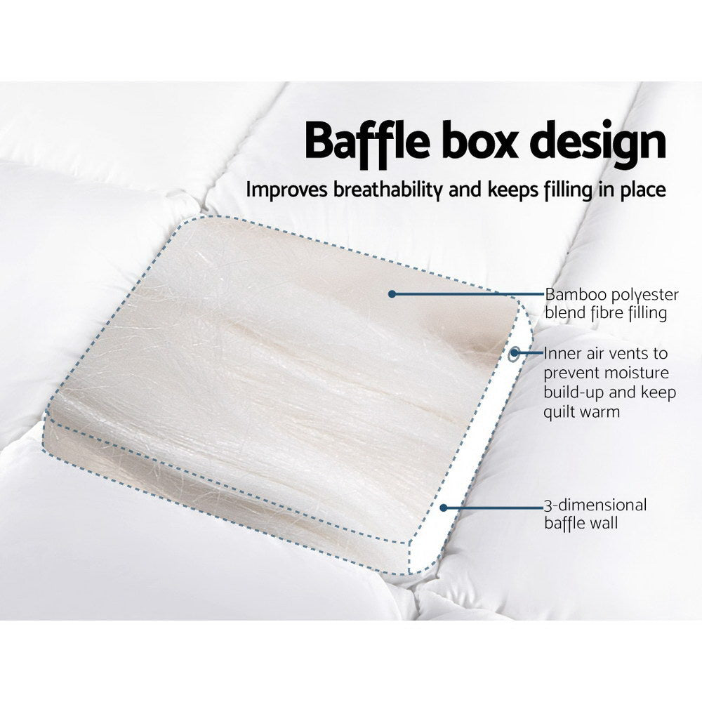 Giselle Bedding Mattress Topper Pillowtop Bamboo King - Image 4