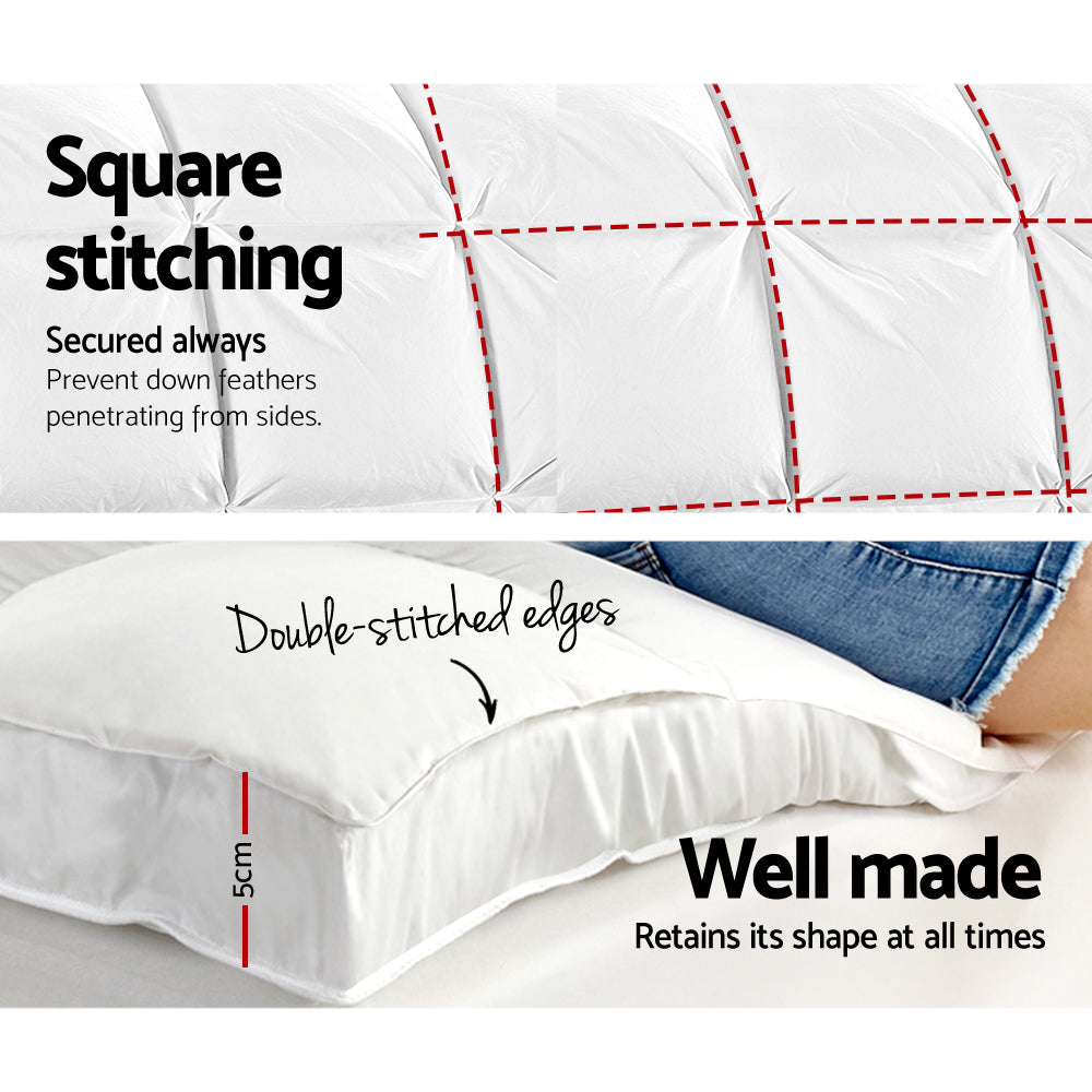 Giselle Queen Mattress Topper Pillowtop 1000GSM Microfibre Filling Protector - Image 5