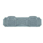 Gray rubber mat with textured surface on a white background