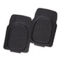 Pair of black car floor mats on a white background