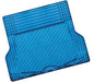 Blue car boot mat with textured surface on a white background