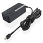 Lenovo laptop adapter with power cable on a white background
