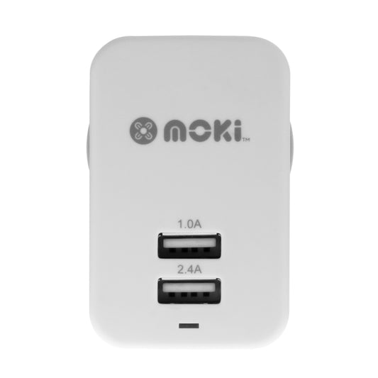 Moki USB wall adapter on a white background