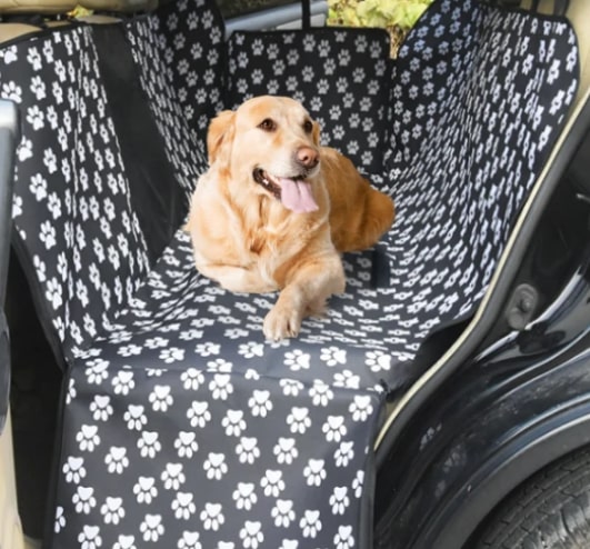 Waterproof Pet Car Seat Cover Hammock Black With Mesh Window - Image 4