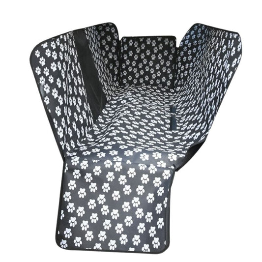 Waterproof Pet Car Seat Cover Hammock Black With Mesh Window - Image 1