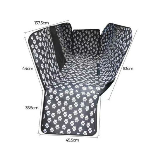 Waterproof Pet Car Seat Cover Hammock Black With Mesh Window - Image 2