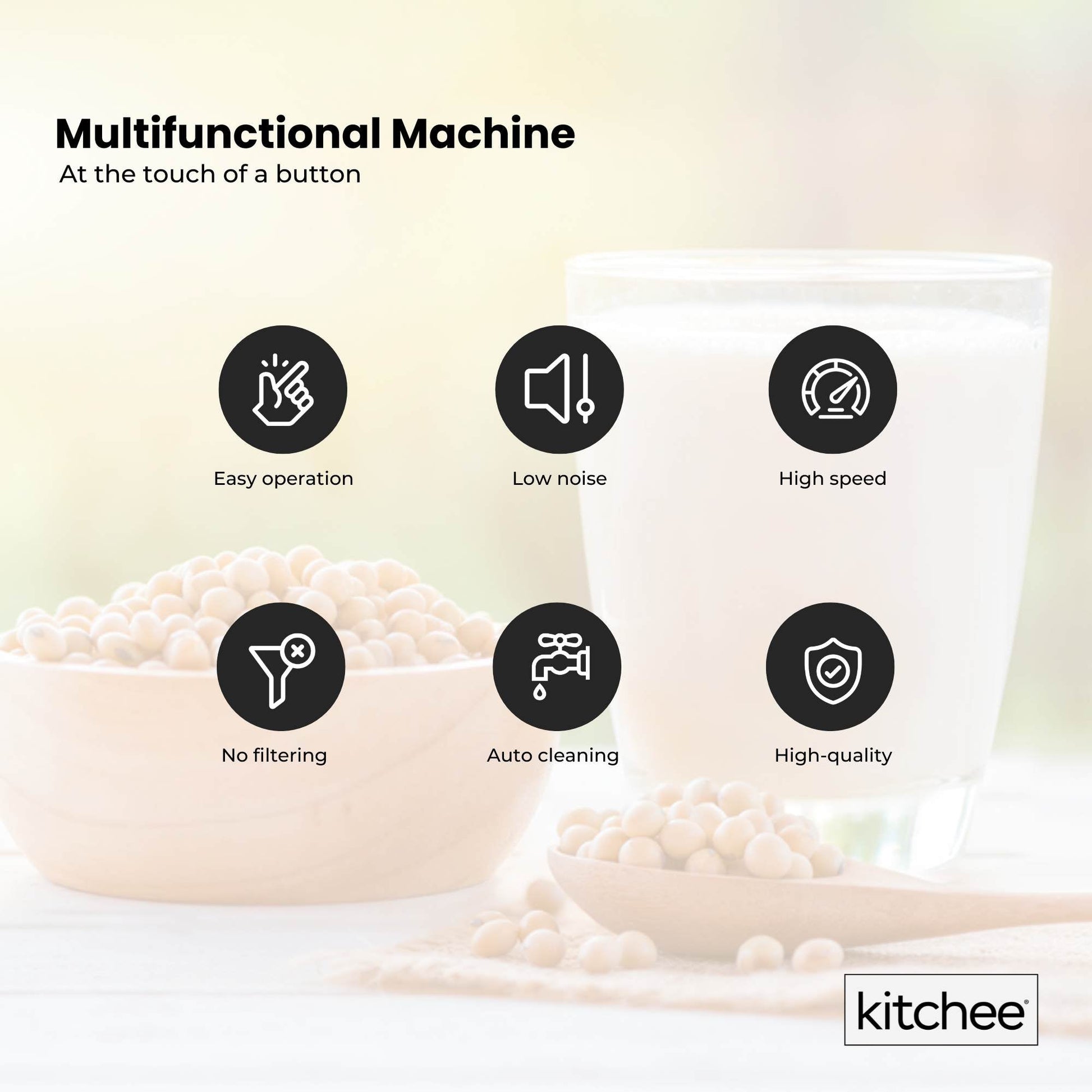 1.2L Electric Soy Bean Milk Maker Machine - Automatic Soya Almond Nut Blender - Oz Online Deals Appliances > Kitchen Applianc
