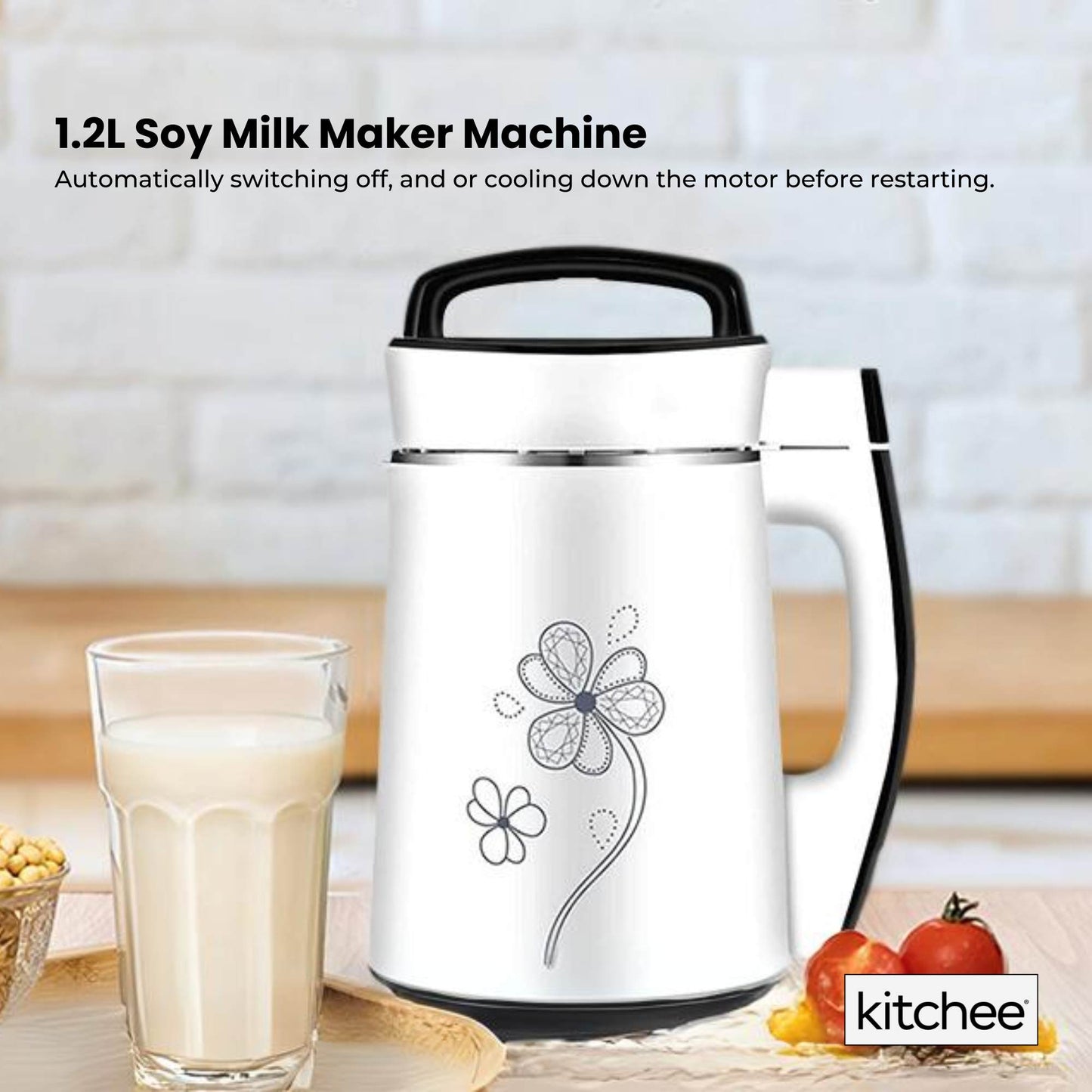 1.2L Electric Soy Bean Milk Maker Machine - Automatic Soya Almond Nut Blender - Oz Online Deals Appliances > Kitchen Applianc