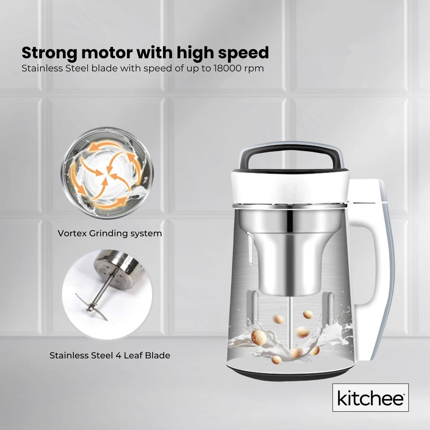 1.2L Electric Soy Bean Milk Maker Machine - Automatic Soya Almond Nut Blender - Oz Online Deals Appliances > Kitchen Applianc
