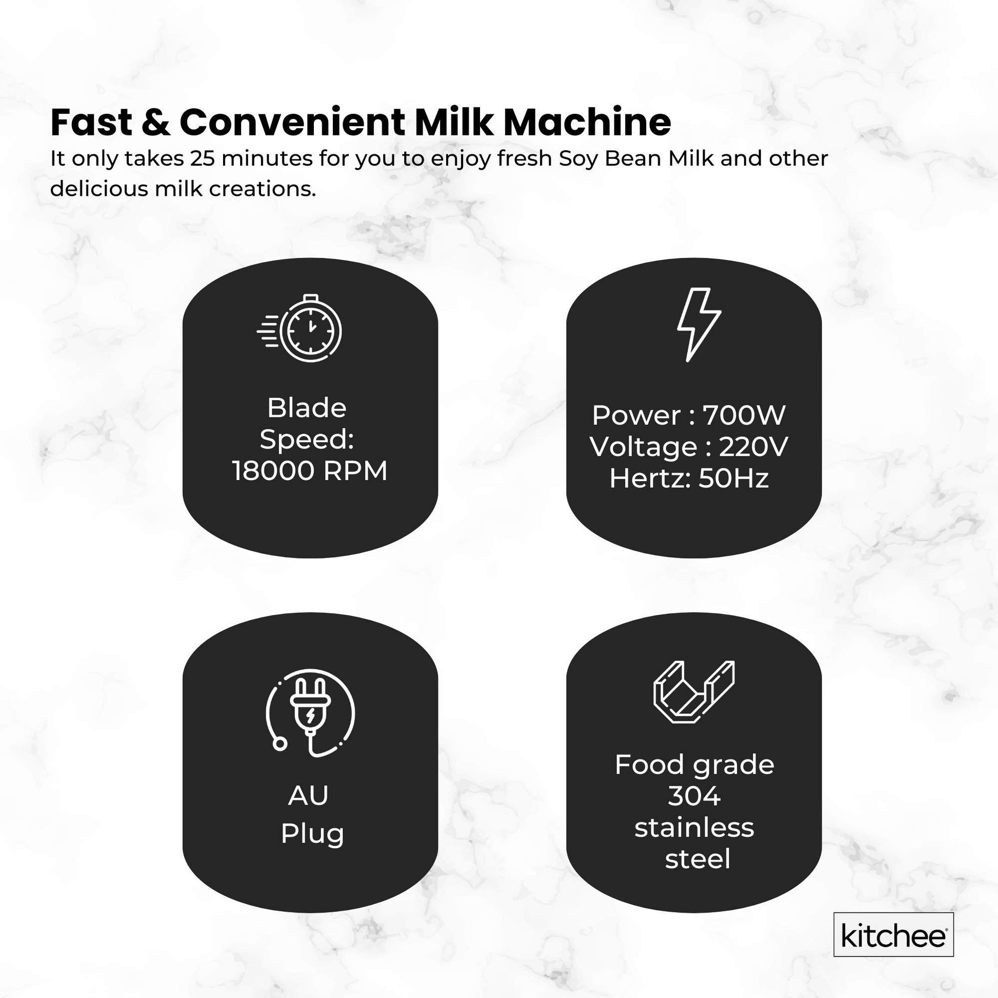 1.2L Electric Soy Bean Milk Maker Machine - Automatic Soya Almond Nut Blender - Oz Online Deals Appliances > Kitchen Applianc