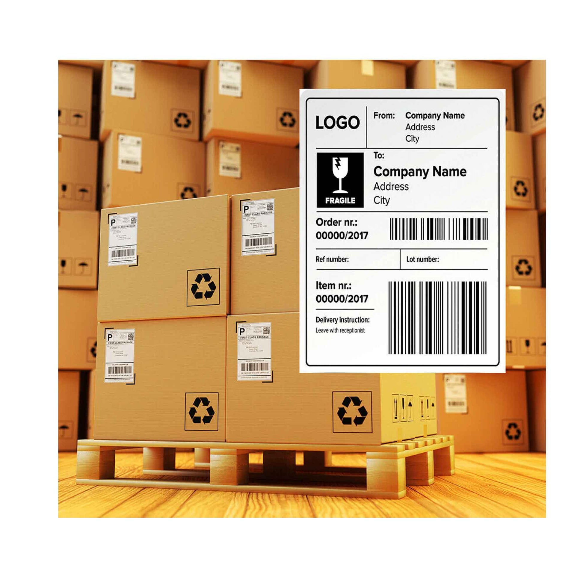 1 Roll x 400 Label Stickers 102x150mm - Direct Thermal White Shipping Labels - Oz Online Deals Home & Garden > Home Office Ac