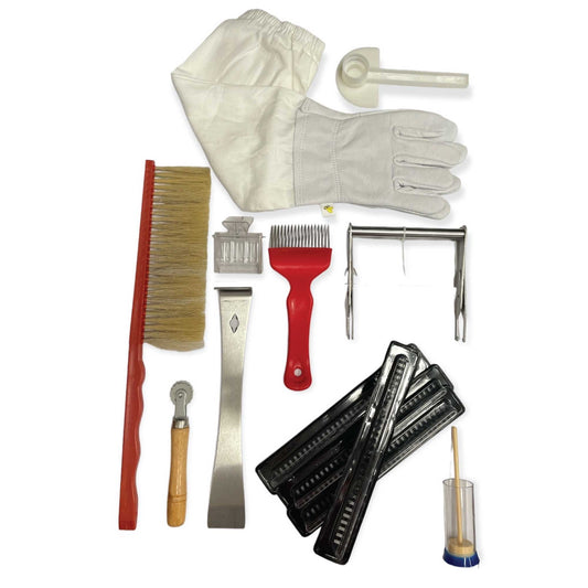 Beekeeping Tools Kit 10 Pcs - Honey Bee Hive Beekeeper Starter Pack - Image 1