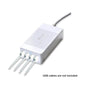 White electronic device with multiple ports on a white background