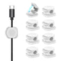 CHOETECH MCC001-WH 6 Pack Professional grade Magnetic Lock Cord Holder Clips White