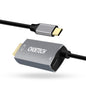 CHOETECH XCH-M180-GY-V2 Unidirectional Adapter USB-C (male) to HDMI 4K 60Hz (male) + PD100W Power Delivery 1.8M