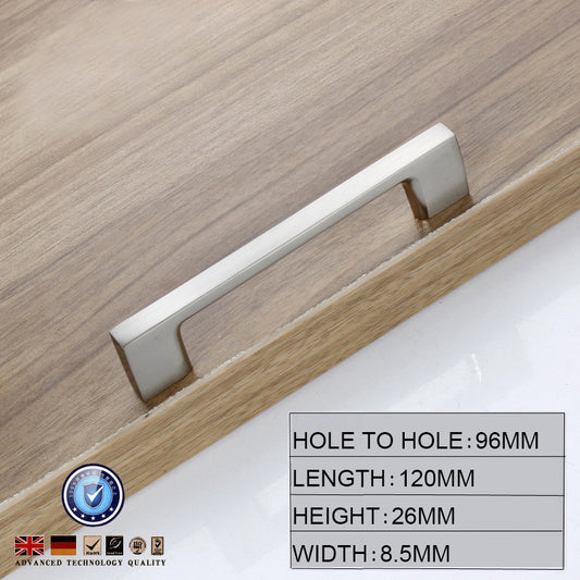 Brushed Nickel Kitchen Door Cabinet Drawer Handle Pulls 96MM - Image 1