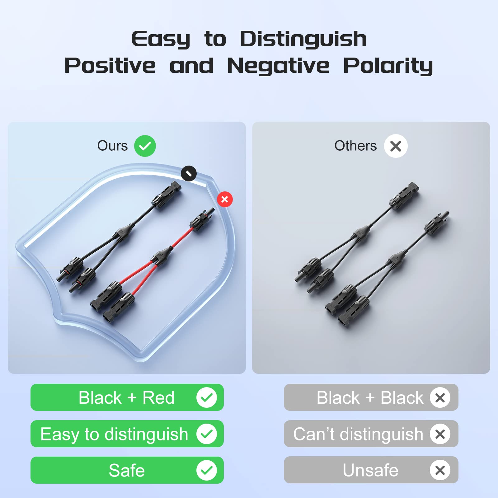 1 Pair Solar Connector Y Branch Parallel Adapter Cable Solar Panel Connectors Wire Plug Solar Panel - Oz Online Deals Auto Ac