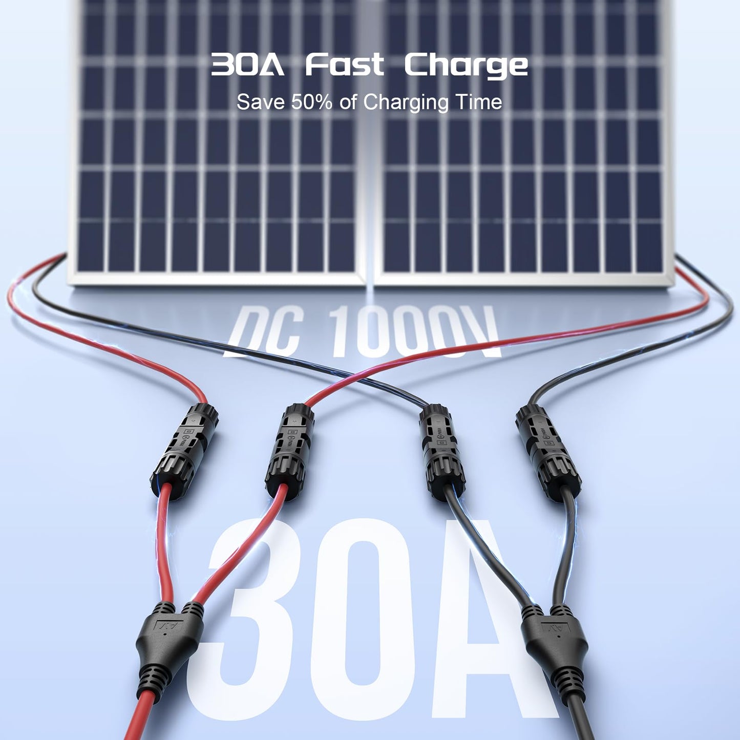 1 Pair Solar Connector Y Branch Parallel Adapter Cable Solar Panel Connectors Wire Plug Solar Panel - Oz Online Deals Auto Ac