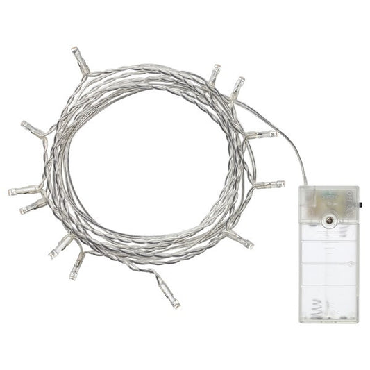 1 Set of 20 LED Plain Warm White Bulb Battery Powered String Lights Christmas Gift Home Wedding Party Bedroom Decoration Tabl