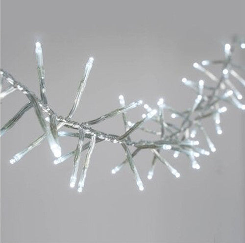 1 Set of 20 LED Plain Artic White Bulb Battery Powered String Lights Christmas Gift Home Wedding Party Bedroom Decoration Tab