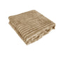 240GSM Corduroy Striped Throw Rug Latte