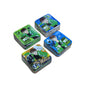 Four small rectangular containers with 'Ben 10 Alien Force' design on a white background