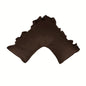 280TC Luxury Percale Ruffled V Pillowcase Chocolate