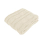 Hudson Cream Knitted Throw Rug