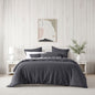 Bianca Kahlani Charcoal Waffle Quilt Cover Set Double