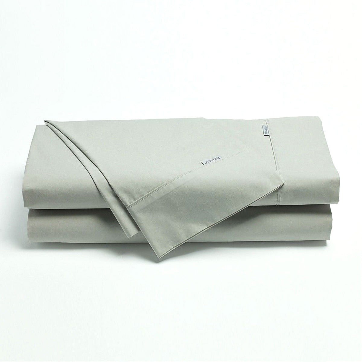 Bianca Heston Cotton Percale Sheet Set Silver King Single - Image 1