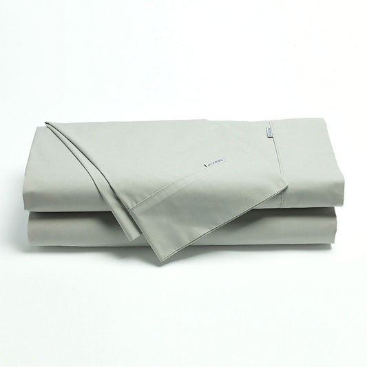 Bianca Heston Cotton Percale Sheet Set Silver King Single - Image 1