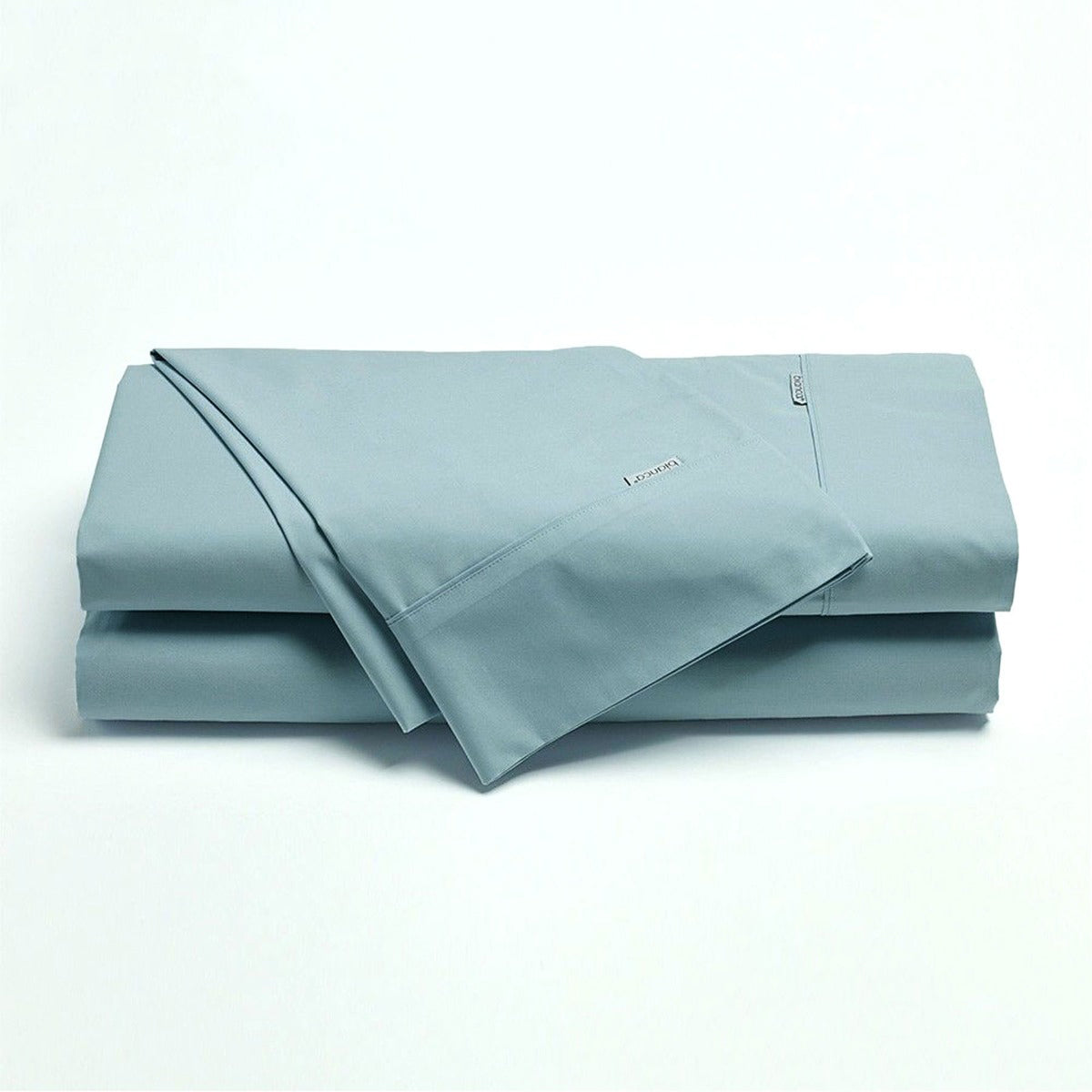 Bianca Heston Cotton Percale Sheet Set Steel Blue Double - Image 1