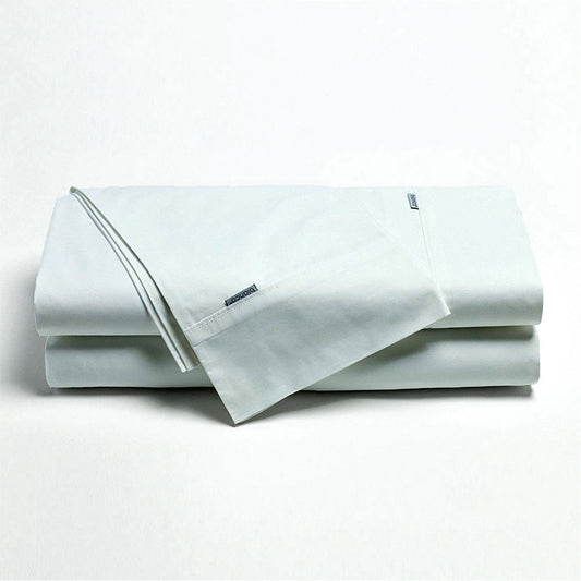 Bianca Heston Cotton Percale Sheet Set White Super King - Image 1