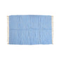 Large Chindi Cotton Handmade Floor Mat with Tassels 90 x 150 cm Blue