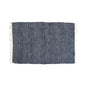 Large Chindi Cotton Handmade Floor Mat with Tassels 90 x 150 cm Navy