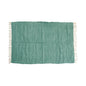 Large Chindi Cotton Handmade Floor Mat with Tassels 90 x 150 cm Teal