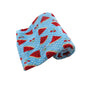 190GSM Girls Cute Ultra Soft Coral Fleece Throw 127 x 152cm Watermelon & Cherries